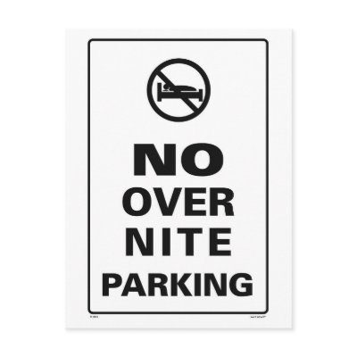 No OverNite Parking Post Cards by waitwear