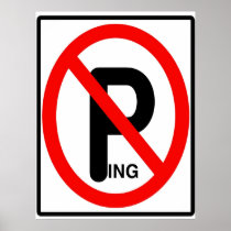 No P-ing Sign posters