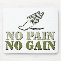 No Pain No Gain - Running Mouse Pad