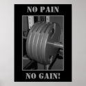 NO PAIN NO GAIN! Weightlifting Poster posters