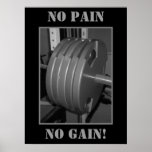 NO PAIN NO GAIN! Weightlifting Poster