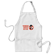 NO PALIN WORSE THAN BUSH aprons by AntiPalin NO PALIN WORSE THAN BUSH aprons