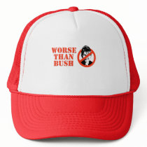 NO PALIN WORSE THAN BUSH hats