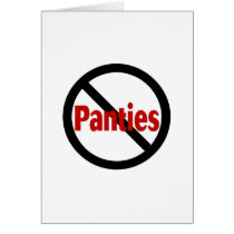 No Panties Card