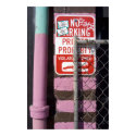No Parking Fuscia posters
