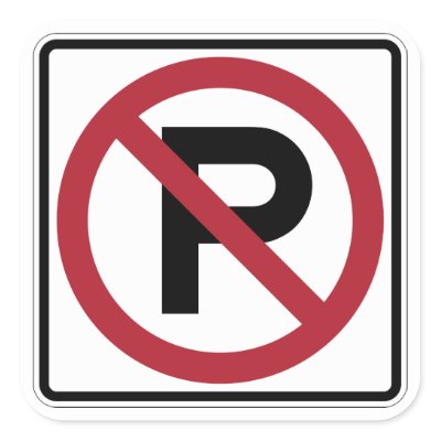 p parking sign