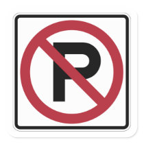 No Parking symbol sign Stickers