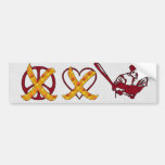 No Peace No Love Just Baseball Bumper Sticker