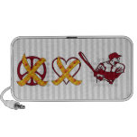 No Peace No Love Just Baseball Laptop Speakers