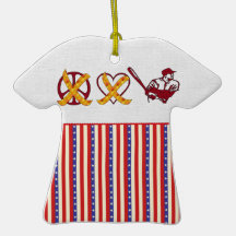 No Peace No Love Just Baseball Ornament