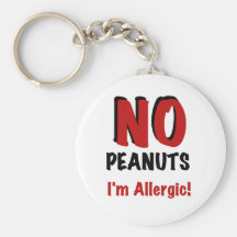 NO Peanuts I'm Allergic Key Chain