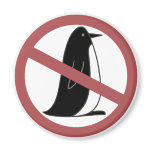 No Penguins Fridge Magnet