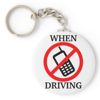 No Phone When Driving Keychain