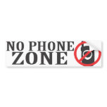 No Phone Zone Bumper Sticker