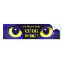 No Phone Zone Cat bumper stickers