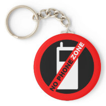 No Phone Zone Keychain