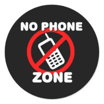 No Phone Zone Round Sticker