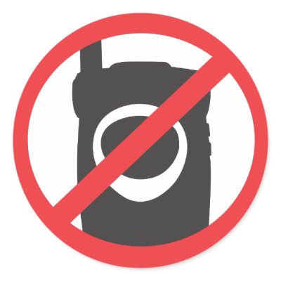 No Phone Zone Sticker from Zazzle.