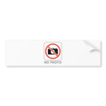 No Photo Bumper Stickers