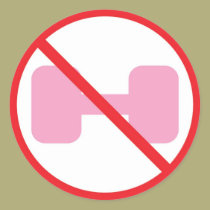 No Pink Dumbbellz stickers