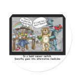No Place Like Homeopathy Funny Cartoon Gifts &amp; Tee Sticker