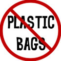 No Plastic Bags Button button