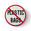 No Plastic Bags Button