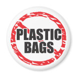 No Plastic Bags Magnets