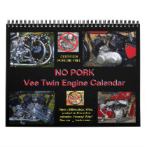 NO PORK 2012 Vee Twin Motorcycle Engine Calendar