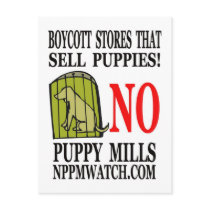 No Puppy Mills Postcards