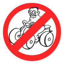 No Quads! Round Stickers