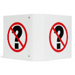 No Questions Vinyl Binder