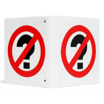 No questions vinyl binder