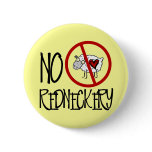 No Redneckery! Funny Redneck Sheep Pinback Button