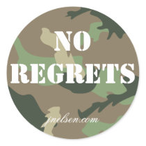 No Regrets Camo Sticker jnelsen.com by jaynenelsen No Regrets Camo Sticker jnelsen.com