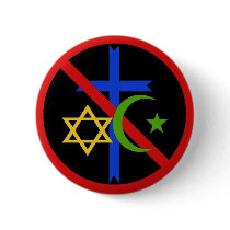 No Religion Pinback Button