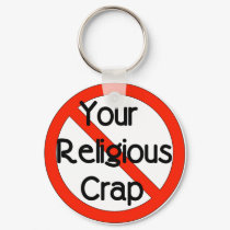 No Religious Crap keychains