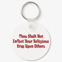 No Religious Crap keychains