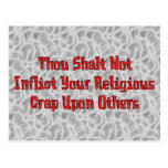 No Religious Crap Postcard