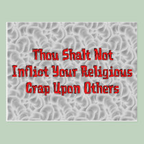 No Religious Crap postcards