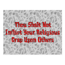 No Religious Crap Postcard