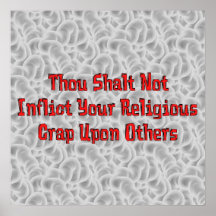 No Religious Crap Poster