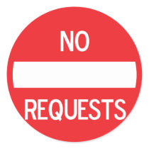 NO REQUESTS Sticker #2
