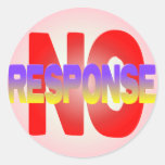 no response round sticker