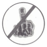 No Road Rage Round Stickers
