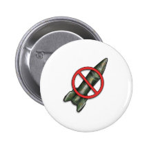 NO rockets Pinback Button