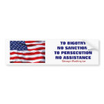 No Sanction/Assistance Bumper Sticker