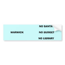NO SANTAWARWIC... bumper stickers