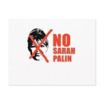 No Sarah Palin postcards by AntiPalin No Sarah Palin postcards