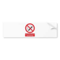no secondhand smoking 003 bumper sticker